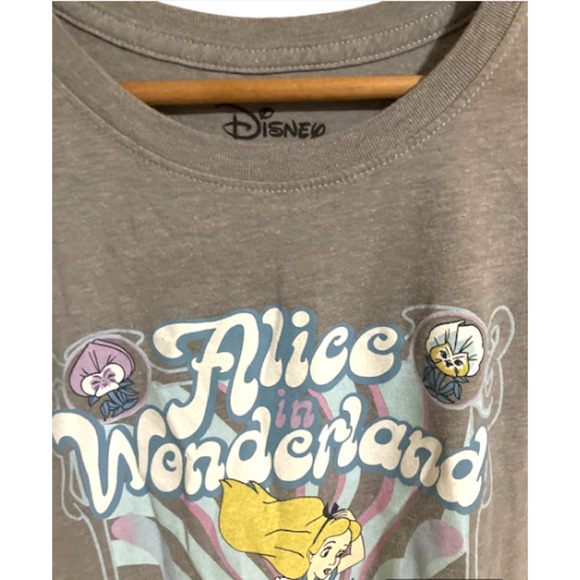 ALICE In WonderLand Gray T- Shirt - Disney Tee - Size L - Picture 2 of 6